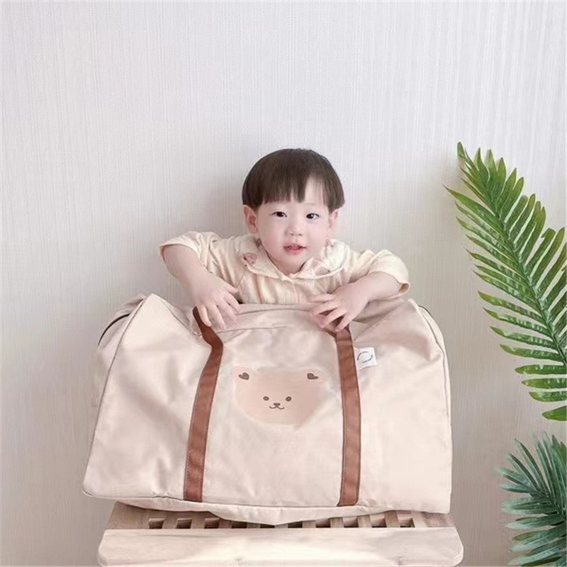 Ins Animal Head Kindergarten Bedding Storage Bag Organizer Bag Large Capacity Packing Bag Portable Travel Storage