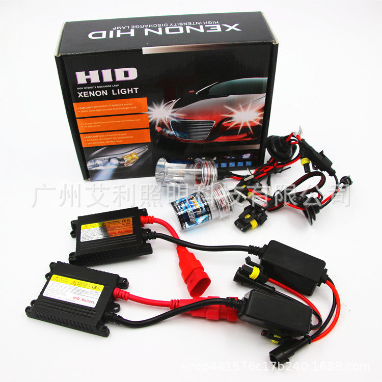 Cross-Border Hot-Selling Car Hid Xenon Lamps H1H3H4H7H119005Hid Set Hid Headlights Wholesale