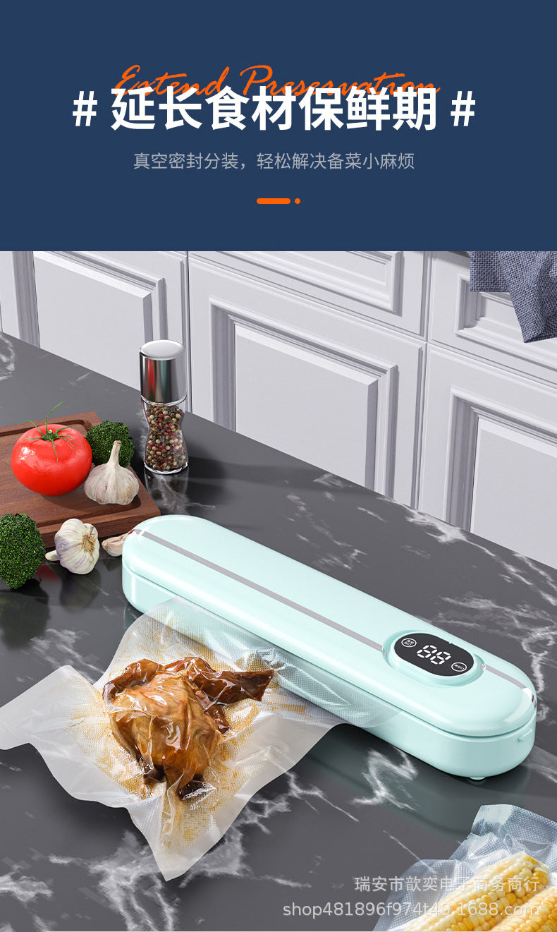 Cross-border vacuum packaging machine household automatic vacuum sealing machine small mini plastic sealing machine portable kitchen fresh-keeping Machine