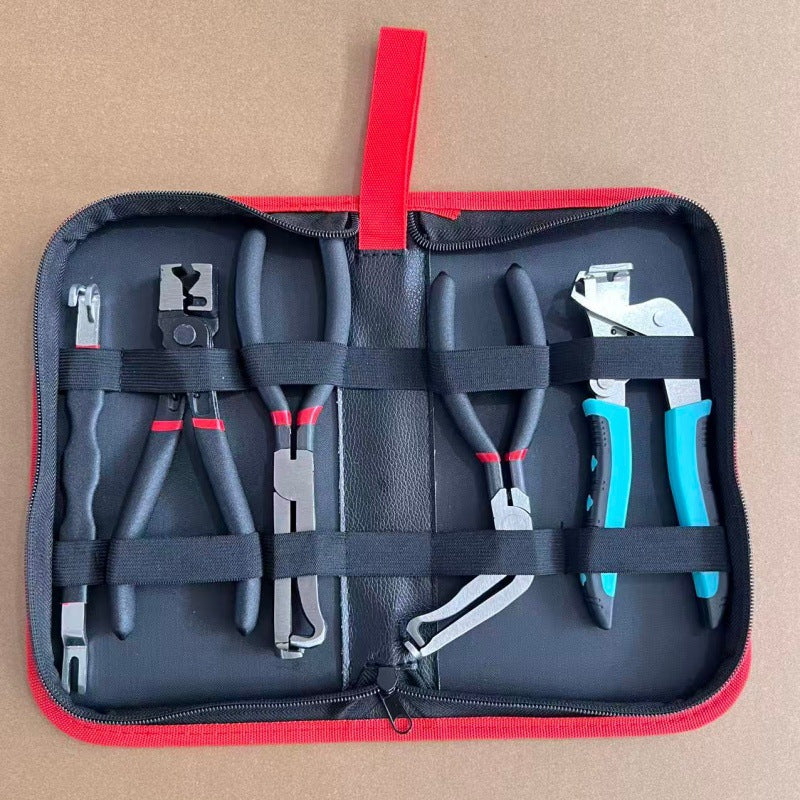 Red and black elbow 60 degree power-off pliers bolt pliers multi-purpose pliers car oil pipe separation harness pliers cross-border pliers
