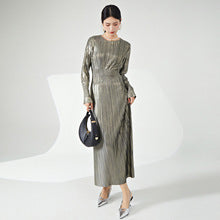 Miyake Hot Selling Dress Commuting Women's Summer Design Niche Drape Temperament Fashionable Elegant Tassel Midi Skirt