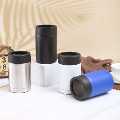 Cross-Border 12oz Double-Layer Vacuum Cold Storage Tank 304 Stainless Steel Beer Tank Outdoor Portable Car-Mounted Coke Tank Wholesale