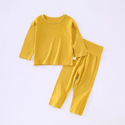Category a Modal Infant Home Clothing Set High Waist Belly Protection Baby Long Sleeve Pajamas Air Conditioning Clothes Autumn Clothes Autumn Pants