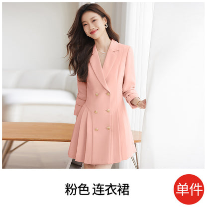 High-grade suit dress women's spring and autumn 2024 New elegant waist-tight small beauty salon professional work clothes