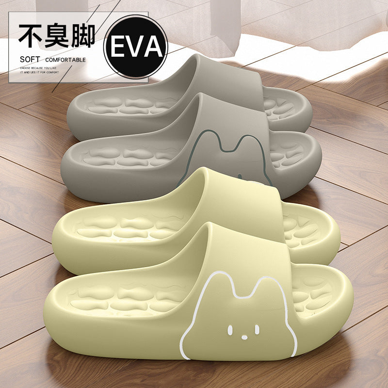 Cross-Border Online Sales Slippers for Men Summer 2025 New Indoor Home Non-Slip Silent Thick-Soled Cute Sandals for Women