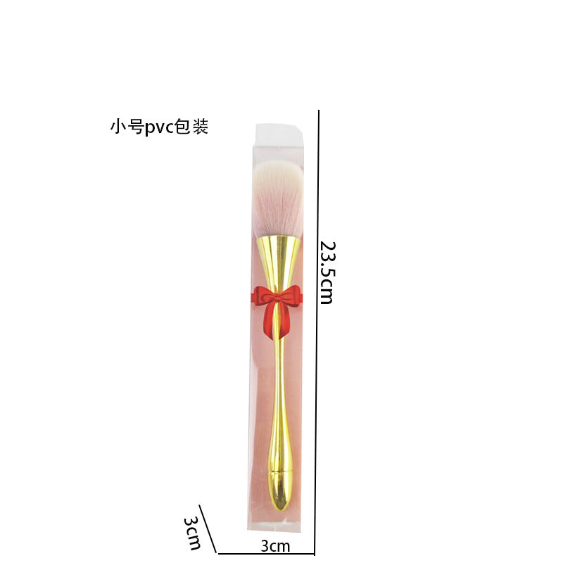 Source Manufacturer Golden Small Waist Blush Brush Loose Powder Brush Super Large Soft Hair Powder Makeup