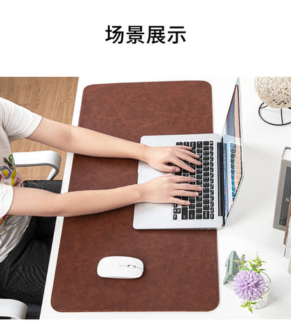 Skin-feeling Crazy Horse Leather Table Mat Leather Pattern Mouse Pad Custom Oversized Office Computer Mat Leather Learning Desk Mat