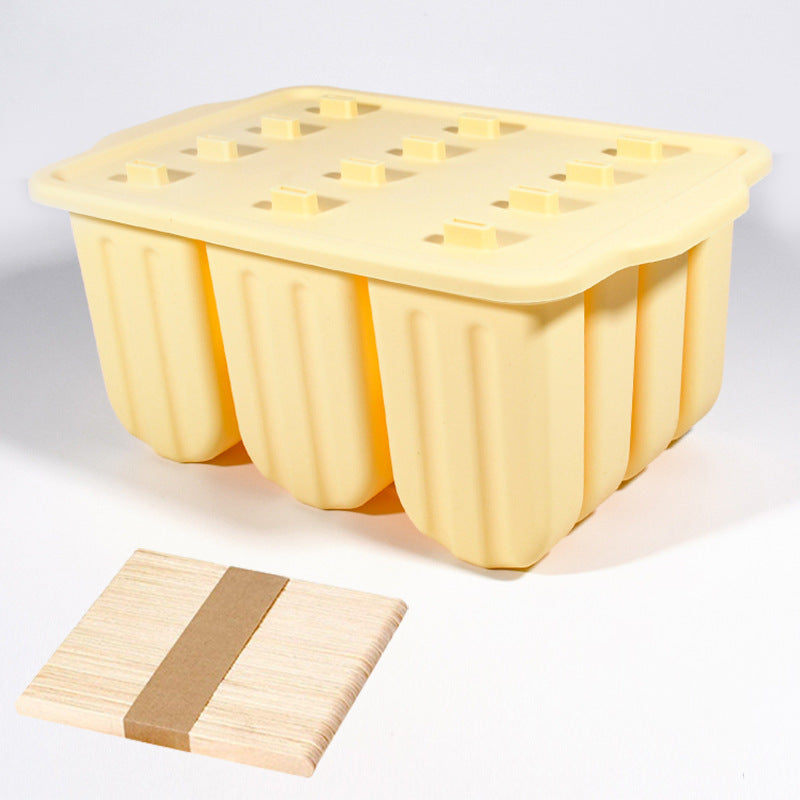 Cross-Border New Oval Ice Cream Mold with Lid, Easy to Release, Cheese Popsicle DIY Home Ice Cream Mold