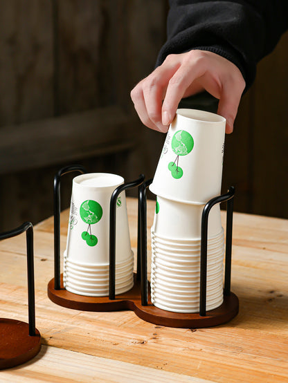 Acrylic Paper Cup Holder Disposable Cup Picker Straw Cup Desktop Storage Rack Household Coffee Tea Cup Rack