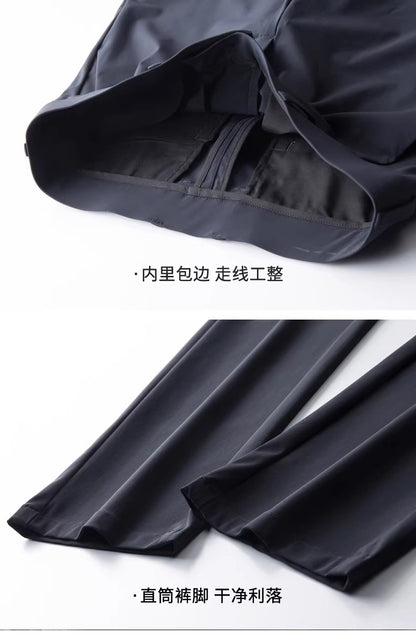 Wholesale Men's Business Wear Slim-fit Pants Summer Casual Men's Wear Youth Work Dress Black Workwear Pants