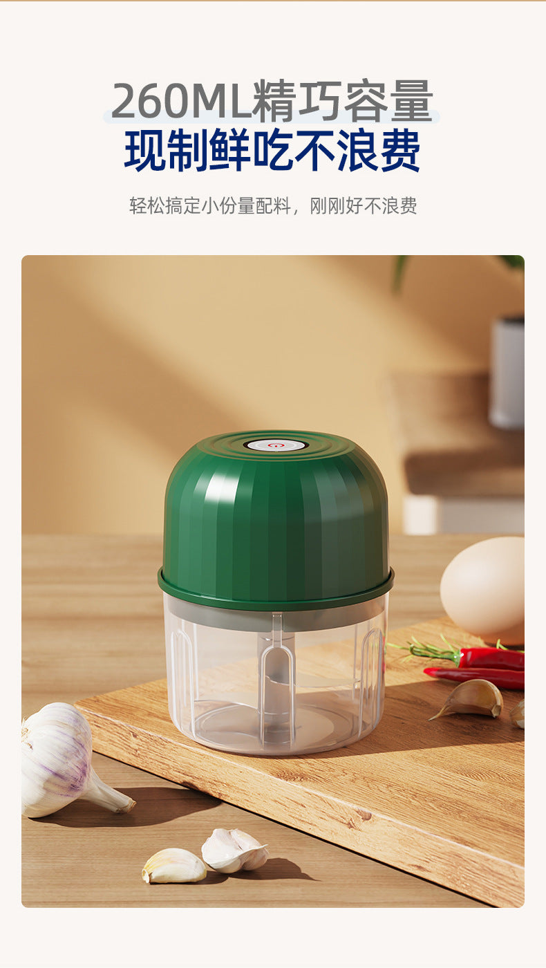 Wireless Electric Garlic Masher Household Food Grade Baby Food Auxiliary Machine Kitchen Garlic Stir Barbecue Seasoning Cooking Machine