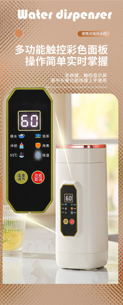 Insulated Cup That Can Boil Water, Portable Electric Water Cup for Travel and Hotels, 304 Stainless Steel Electric Hot Water Cup