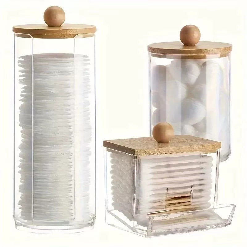 [Free combination exclusive] cotton swab storage box makeup remover cotton storage tank toilet cosmetics finishing storage box