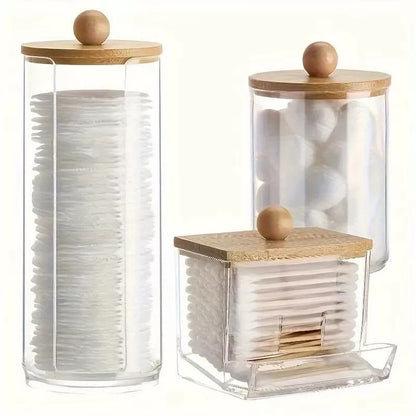 [Free combination exclusive] cotton swab storage box makeup remover cotton storage tank toilet cosmetics finishing storage box
