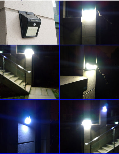 Solar Lamp Outdoor Lighting Garden Lamp Human Body Sensor Super Bright Waterproof Wall Lamp New Rural Home Outdoor Street Lamp