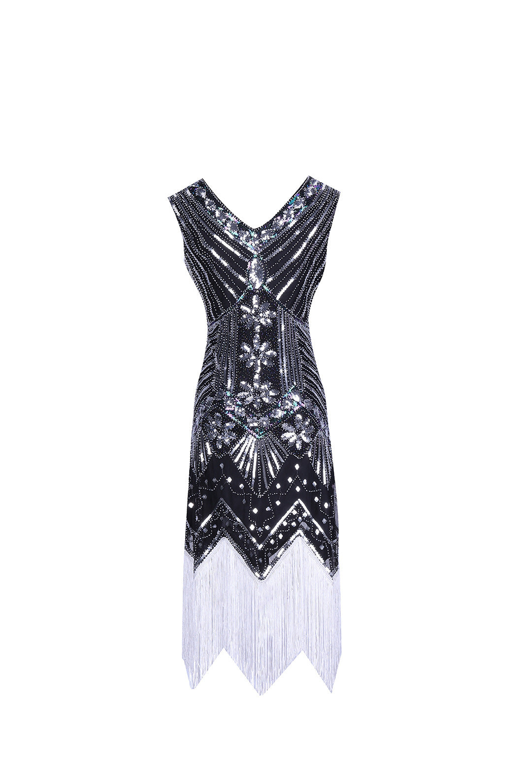 S-4Xl Amazon Wish Real Shot 1920S Retro Sequin Dress Handmade Beaded Tassel Plus Size Evening Dress