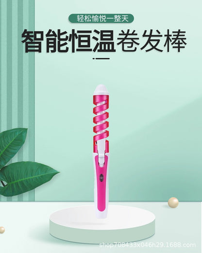 Cross-border explosions spiral anti-hot hair curling iron curling iron electric curling iron electric heating rod large curling pear flower hairdressing iron curling iron