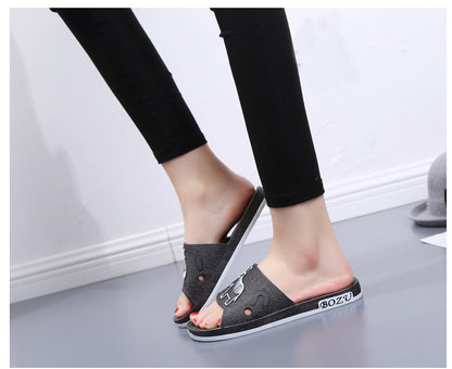 Summer Pvc Bathroom Slippers Home Cartoon Couple Slippers Indoor Cute Bath Non-Slip Sandals Women's Stall