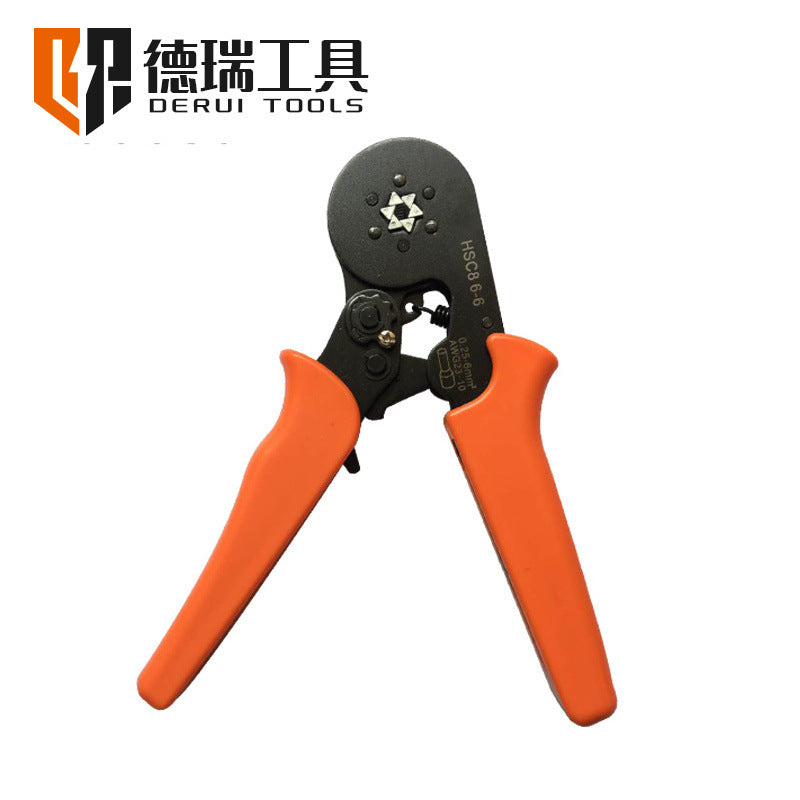 Hsc8 6-6A Tubular Terminal Crimping Pliers Needle Type Crimping Pliers Four-Sided Crimping Pliers European Style 0.25-6mm2
