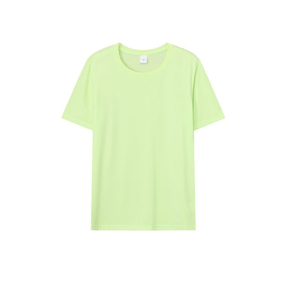 Loose-Fitting | 50-Count Double Yarn T-Shirt Ice Silk Cotton Round Neck Short-Sleeve T-Shirt Moisture-Wicking Business Casual Half-Sleeve for Men