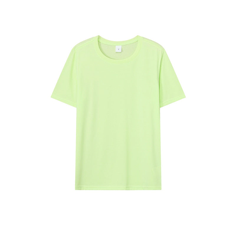 Loose-Fitting | 50-Count Double Yarn T-Shirt Ice Silk Cotton Round Neck Short-Sleeve T-Shirt Moisture-Wicking Business Casual Half-Sleeve for Men