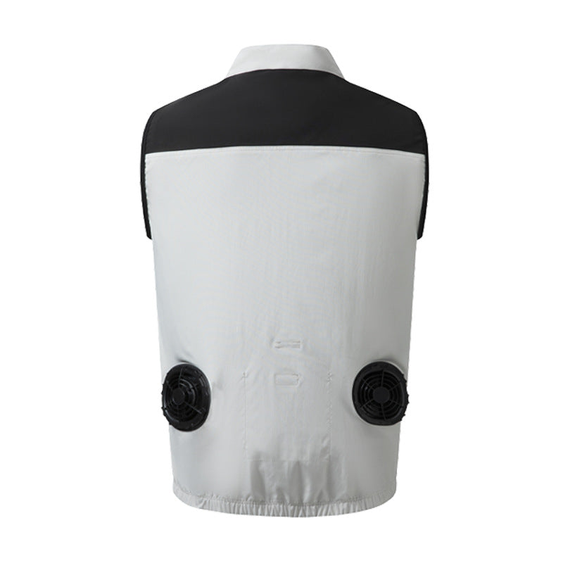 Summer Air-Conditioned Clothing Fan Clothing Sleeveless Cooling Refrigeration Sleeveless Outdoor Sports Sun Protection Vest USB Work Clothes