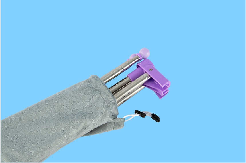 Portable Telescopic Folding Drying Rack Stainless Steel Telescopic Folding Hanger Household Bold Travel Clothes Bar