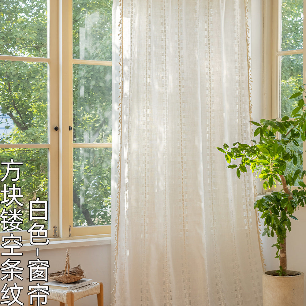 Cross-border hot new Nordic curtain multi-color bedroom living room half light dream atmosphere factory direct wholesale generation