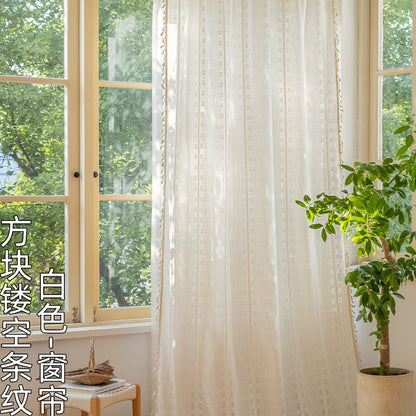 Cross-border hot new Nordic curtain multi-color bedroom living room half light dream atmosphere factory direct wholesale generation