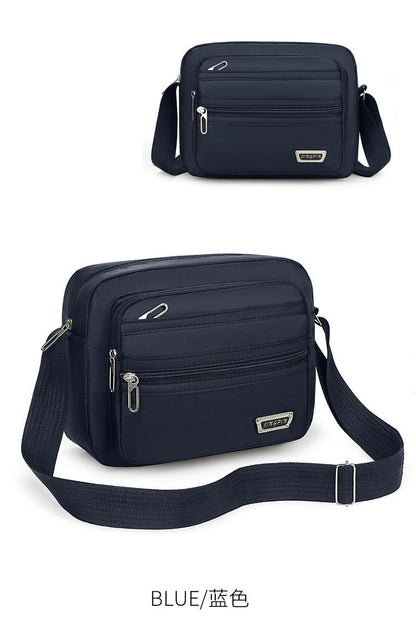 New Men's Coin Purse Casual Large Capacity Chest Bag Multi-layer Large Capacity Shoulder Bag Simple Solid Color Crossbody Bag