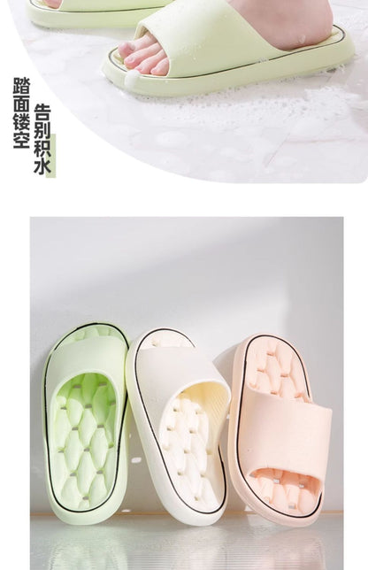 Slippers for Women, Summer Couples, Indoor Home Bathroom Bathing, Leaking, Non-Slip, Thick-Soled, Shit-Stepping Household Sandals, Slippers for Men