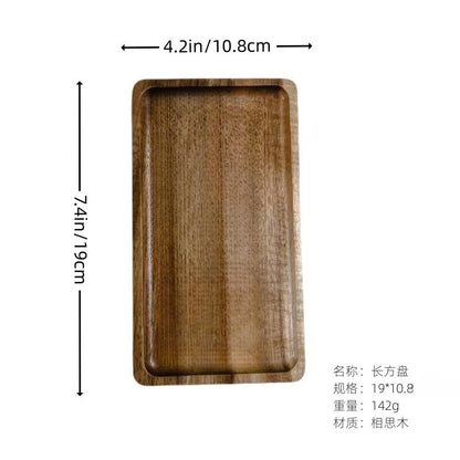 Acacia Wooden Tray Western Food Hotel Tray Tea Tray Fruit Plate Nut Plate Food Bread Tray Rectangular