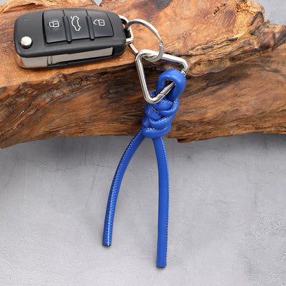 New triangle key chain PU hand-woven diamond key ring bag pendant key chain