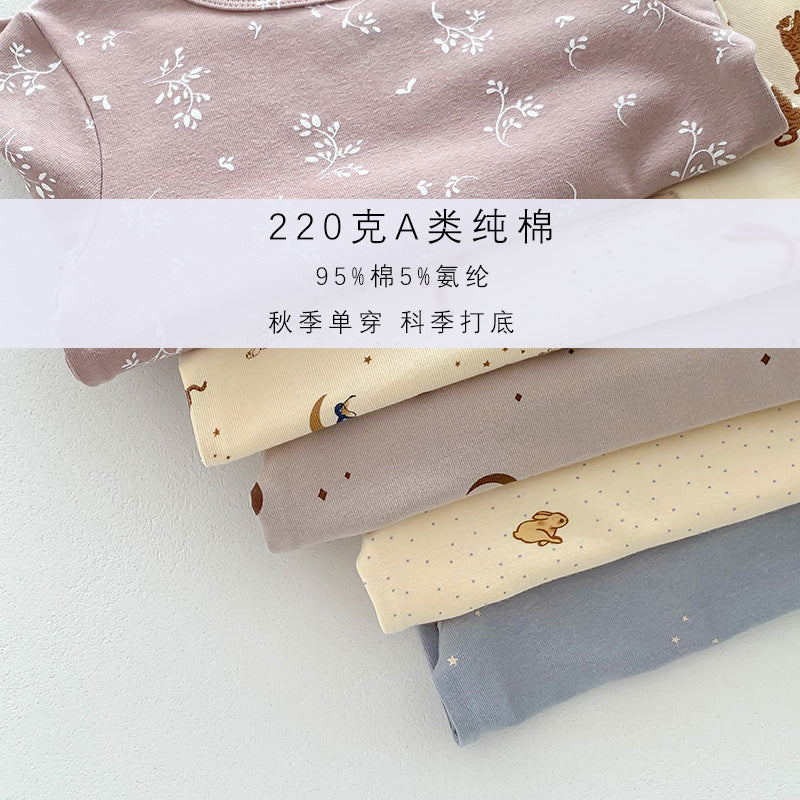 Children's Pajamas, Baby Autumn Clothes and Long Trousers, Kidsren's Home Clothes, Category a Pure Cotton Pajamas for Boys and Girls, Boys' Home Clothes