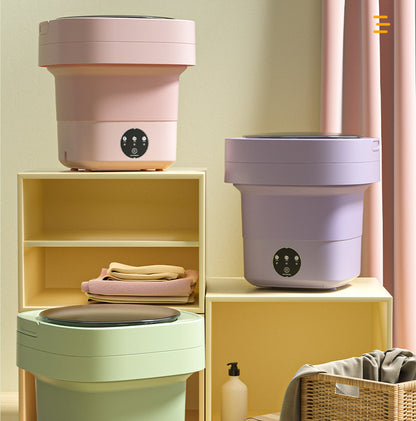 Daifa cross-border folding washing machine mini small washing machine baby underwear wash socks can be dried portable
