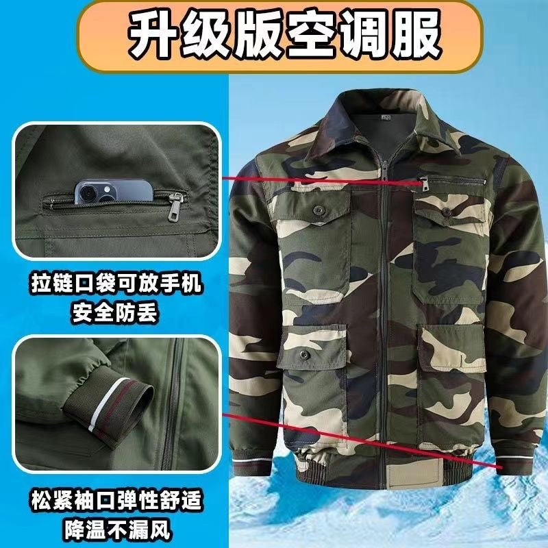 25 New Air-conditioning Clothes with Fan Outdoor Work Air-conditioning Shirt Factory Direct Cross-border Wholesale Exclusive