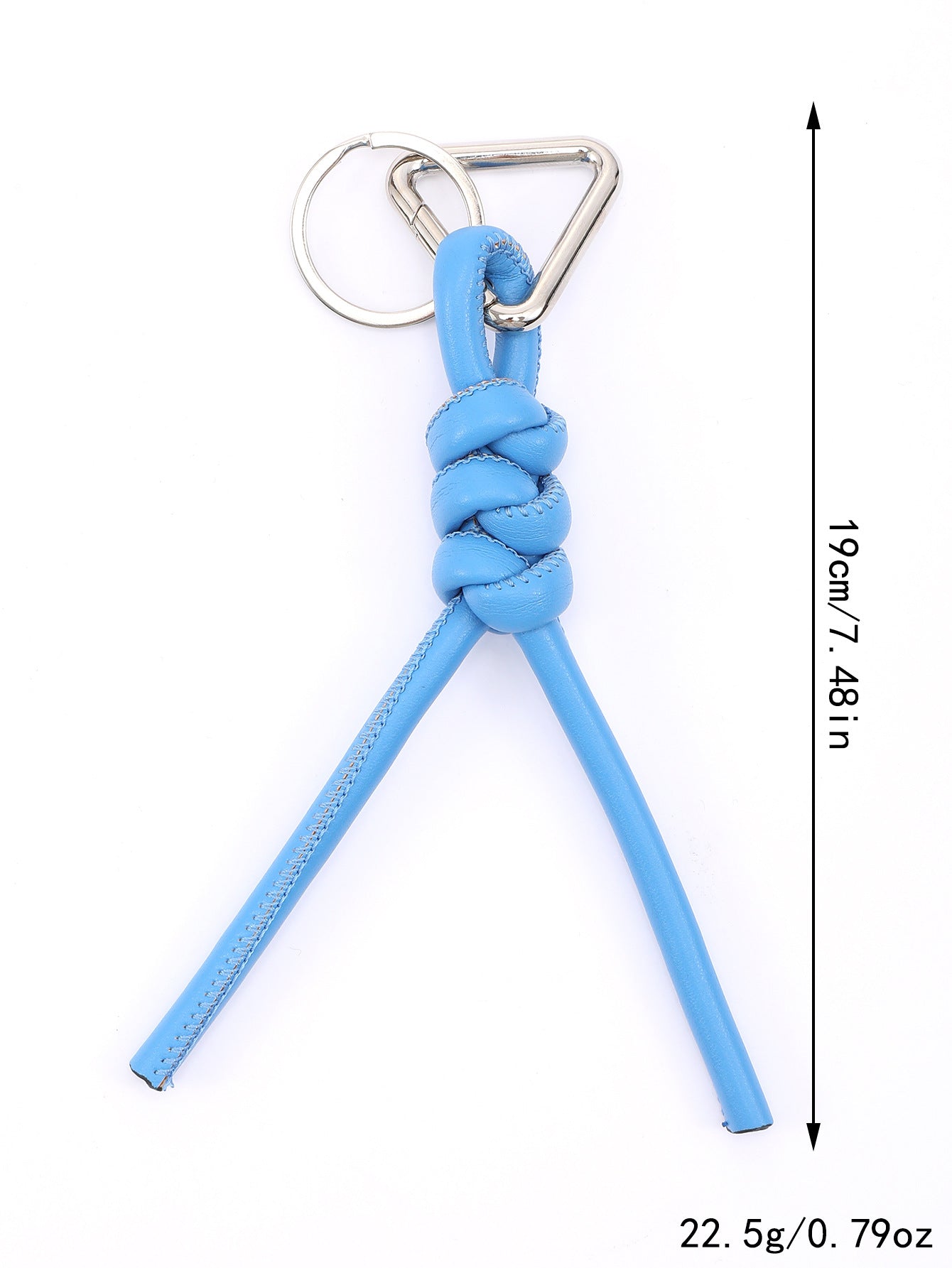 New triangle key chain PU hand-woven diamond key ring bag pendant key chain