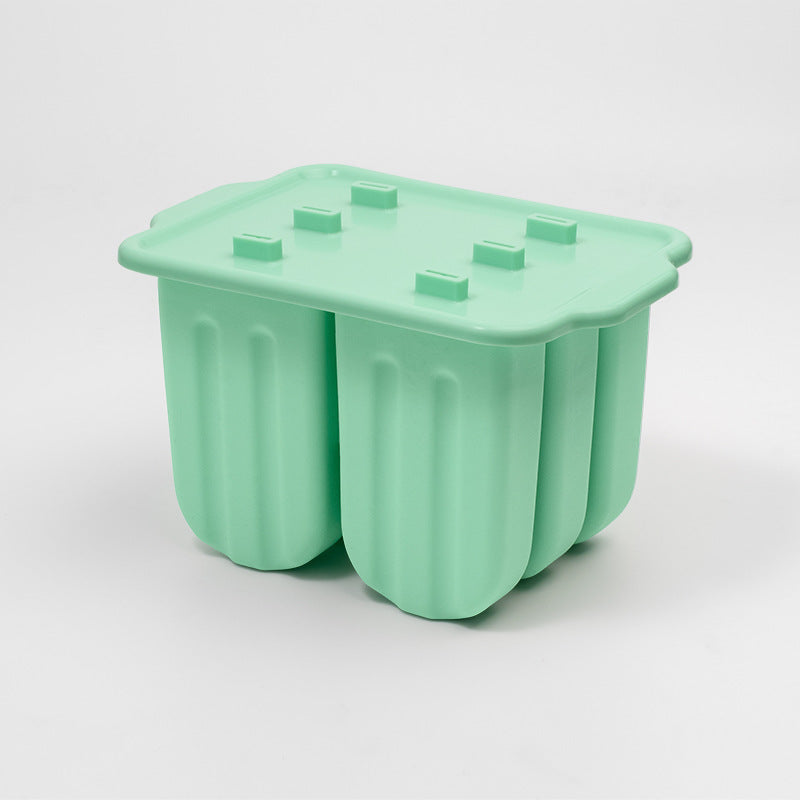 Cross-Border New Oval Ice Cream Mold with Lid, Easy to Release, Cheese Popsicle DIY Home Ice Cream Mold