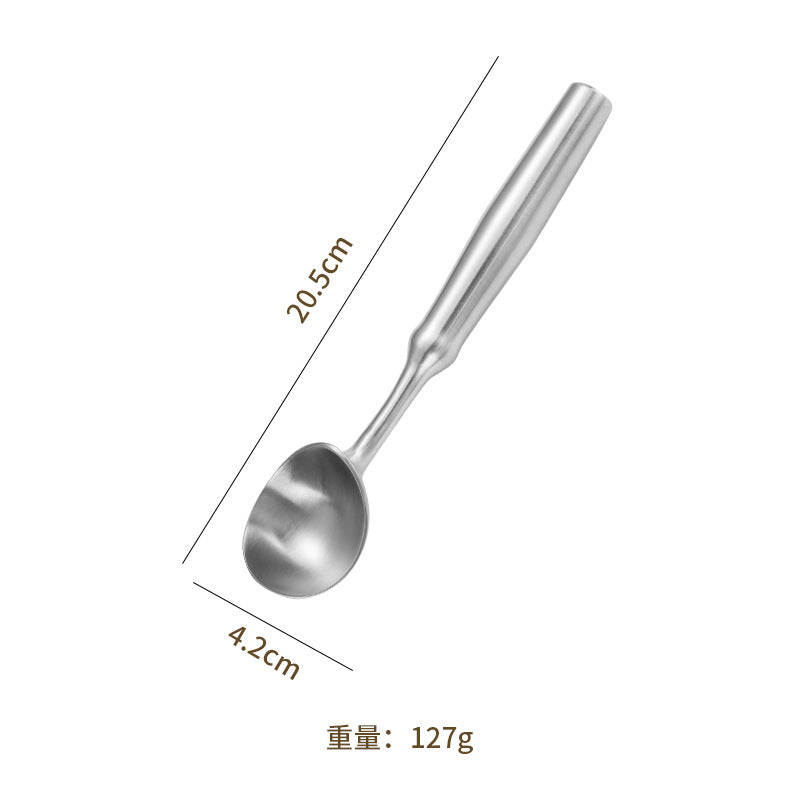 New 304 Stainless Steel Ice Cream Spoon Self-melting Ice Cream Spoon Digging Watermelon Fruit Ball Digger Eating Melon Artifact Spoon