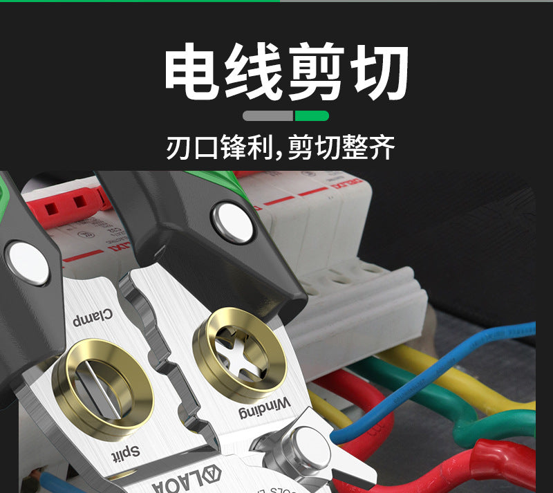 La a Stainless Steel Multifunctional Wire Stripping Pliers Electrician Special Pliers Tool Collection Electrician Pliers Wire Stripper Wire Cutter