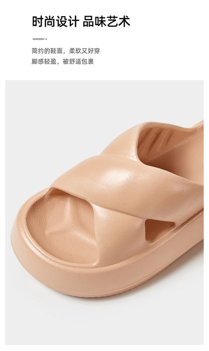 Thick-Soled Sandals for Women's Outer Wear, Fashionable 2024 Summer New Style, Two-Wear Beach Sandals with Holes in the Shoes