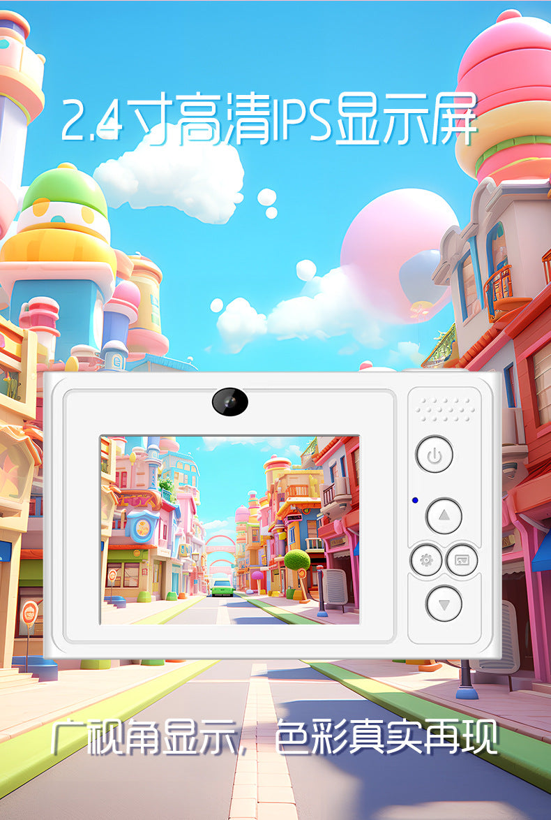 Explosions student campus camera CCD entry-level portable small high-definition digital card machine double camera can take selfies
