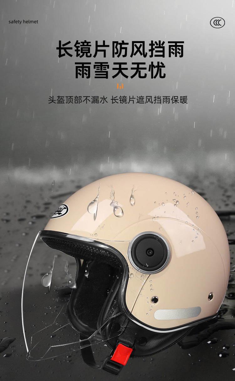 3c certified motorcycle helmet electric car helmet Harley universal battery car Four Seasons universal personality half helmet