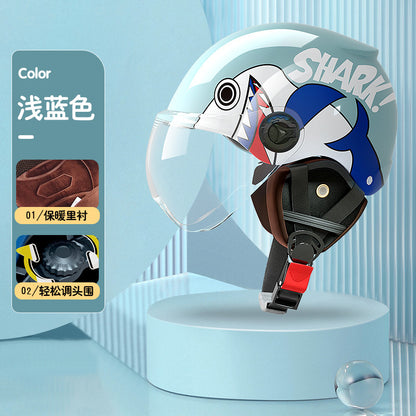 New National Standard 3c certified children's helmet boy baby girl electric car Children's helmet Four Seasons Universal half helmet