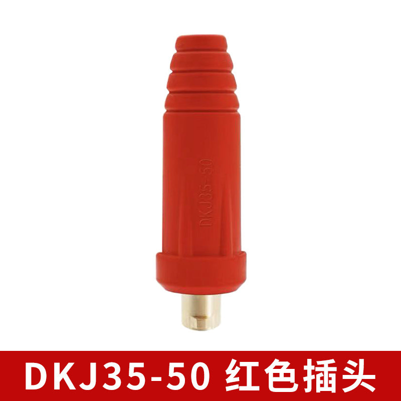 Welding Machine Quick Connector Dkj25-35-50-70 Square All-Copper European Quick-Plug Welding Head Cable Connector