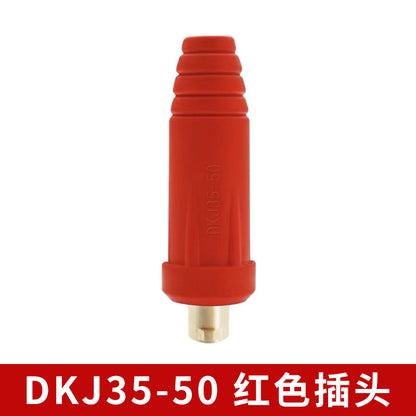 Welding Machine Quick Connector Dkj25-35-50-70 Square All-Copper European Quick-Plug Welding Head Cable Connector