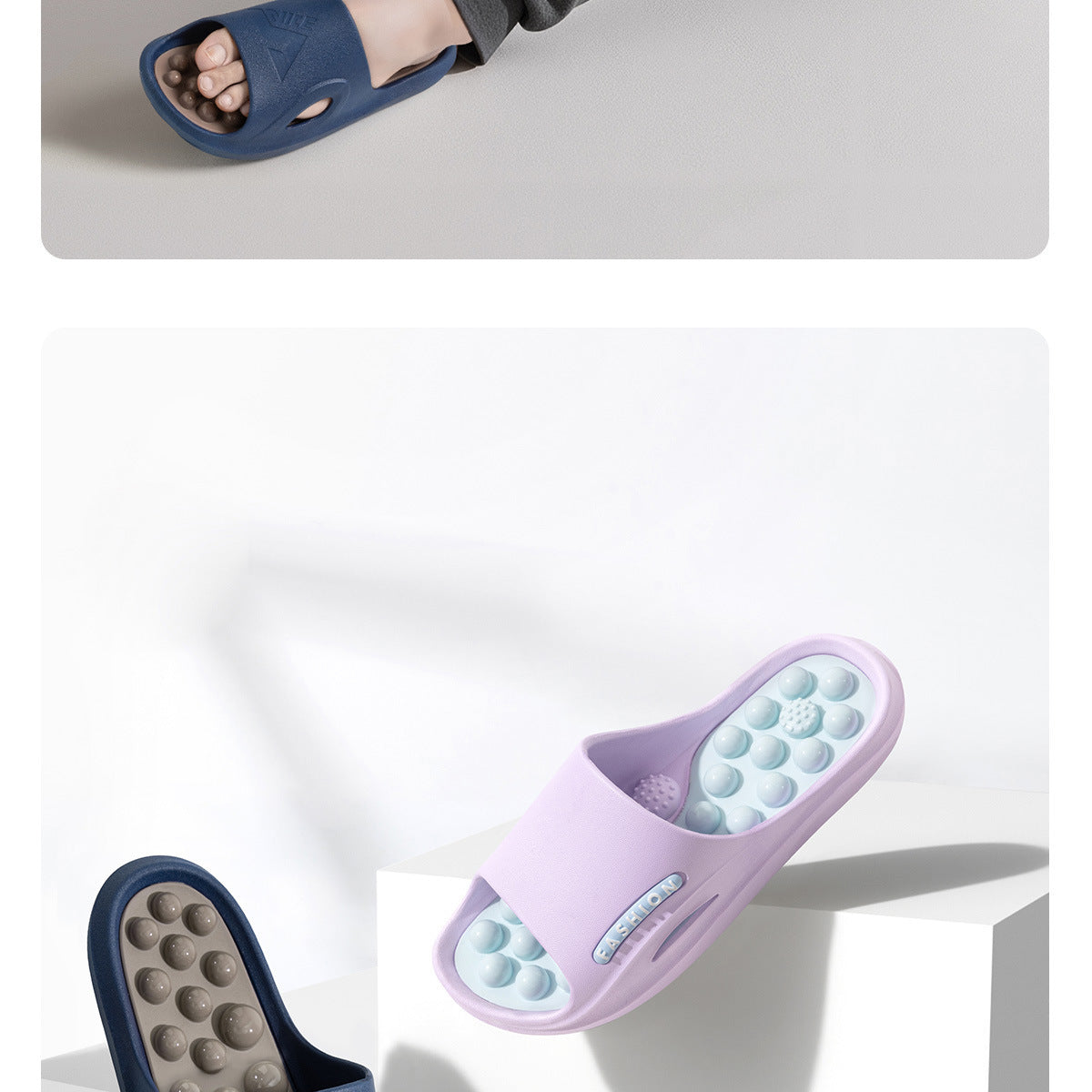 Massage Slippers for Women 2025 New Model Home Indoor Non-Slip Health-Preserving Acupressure Foot Point Slippers for Men Summer