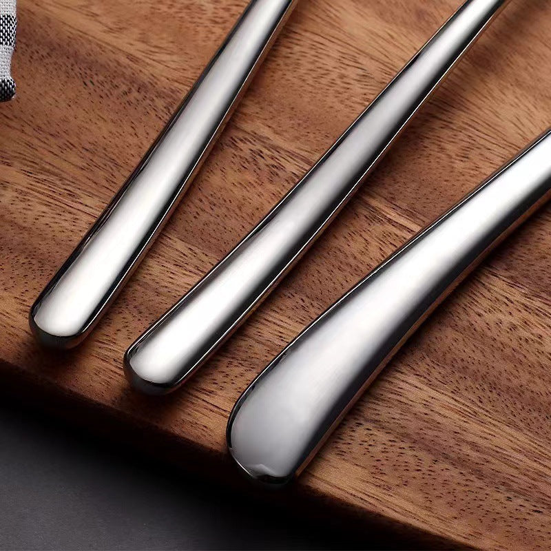 3 04 months light steak knife fork spoon thickened stainless steel tableware western food knife fork spoon dessert spoon upscale hotel restaurant
