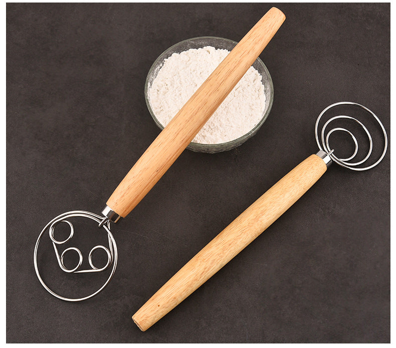 Factory supply in stock noodle stick flour mixer 430 stainless steel coil egg beater dough mixer