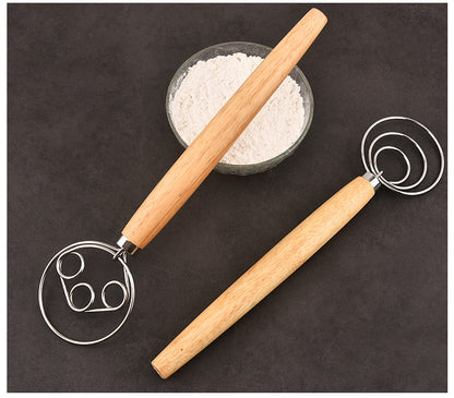 Factory supply in stock noodle stick flour mixer 430 stainless steel coil egg beater dough mixer